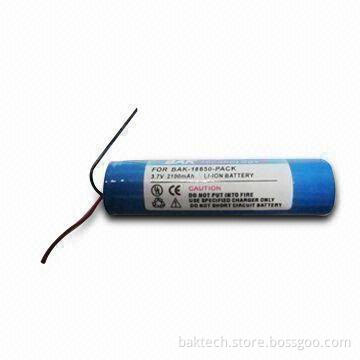 Customized Li-ion Battery Pack with 3.7V Voltage, 2,100mAh Capacity